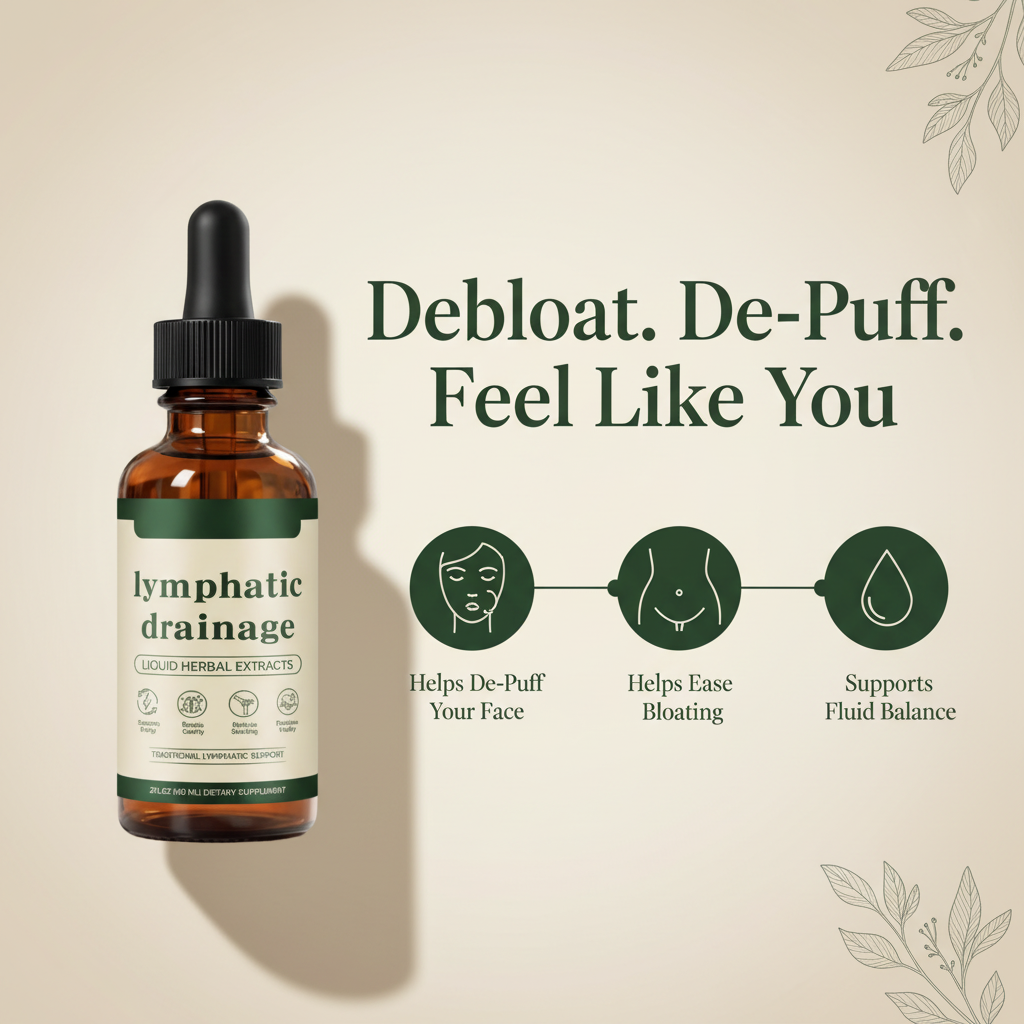 Lymphique™ Lymphatic Drainage Drops- Bloat Relief & De-Puff Support Supplement