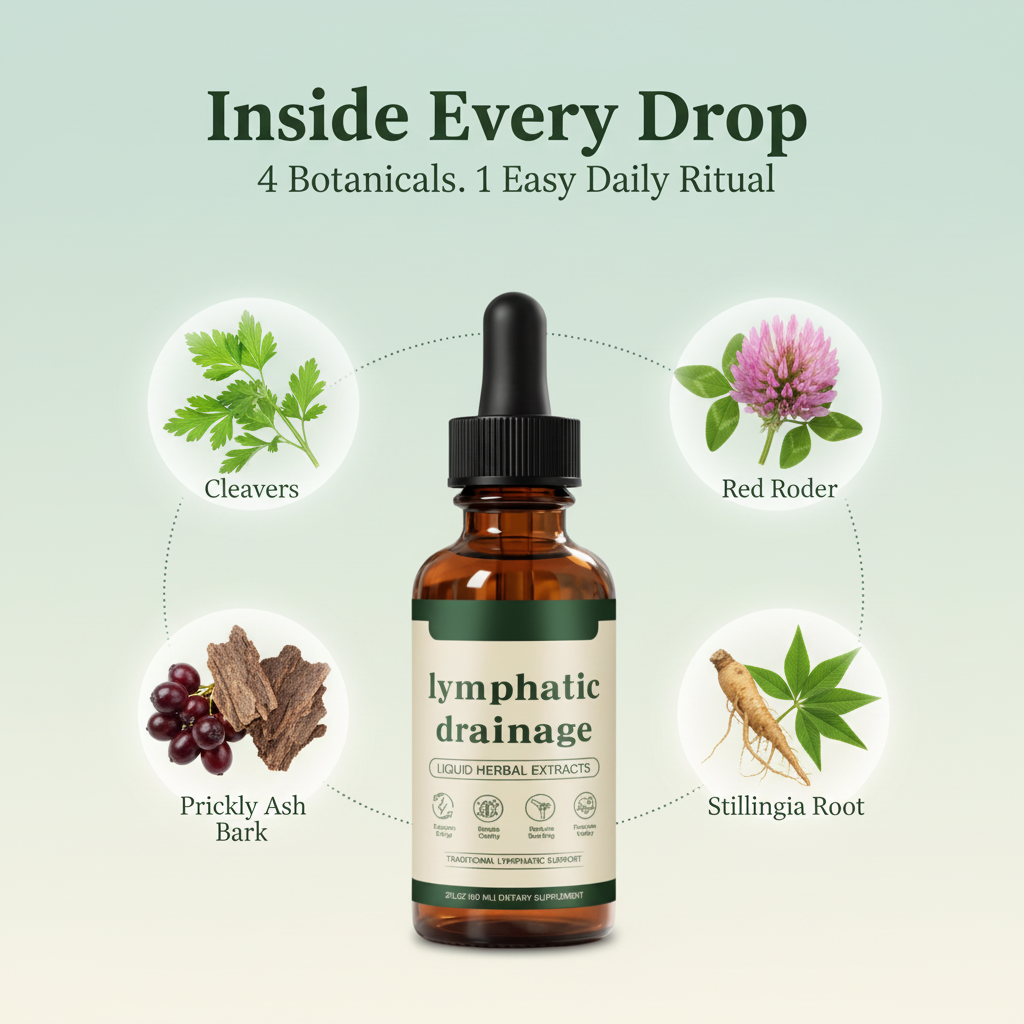 Lymphique™ Lymphatic Drainage Drops- Bloat Relief & De-Puff Support Supplement